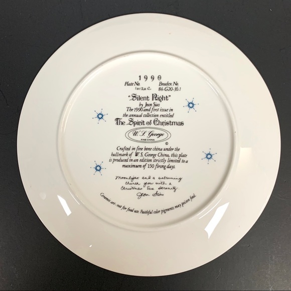 W.S. George FineChina ‘Silent Night’ Collect Plate - Picture 2 of 7